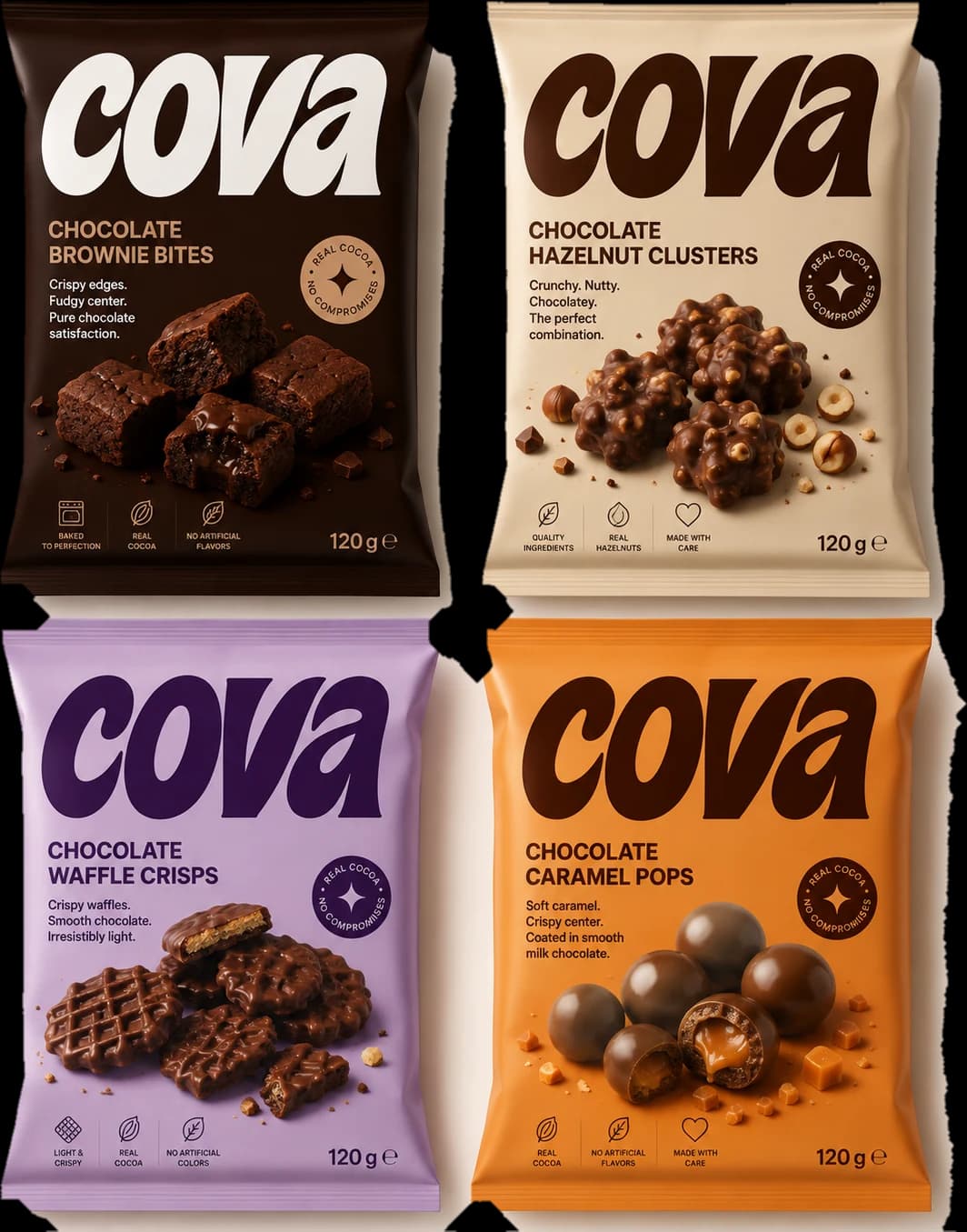The four snack bags