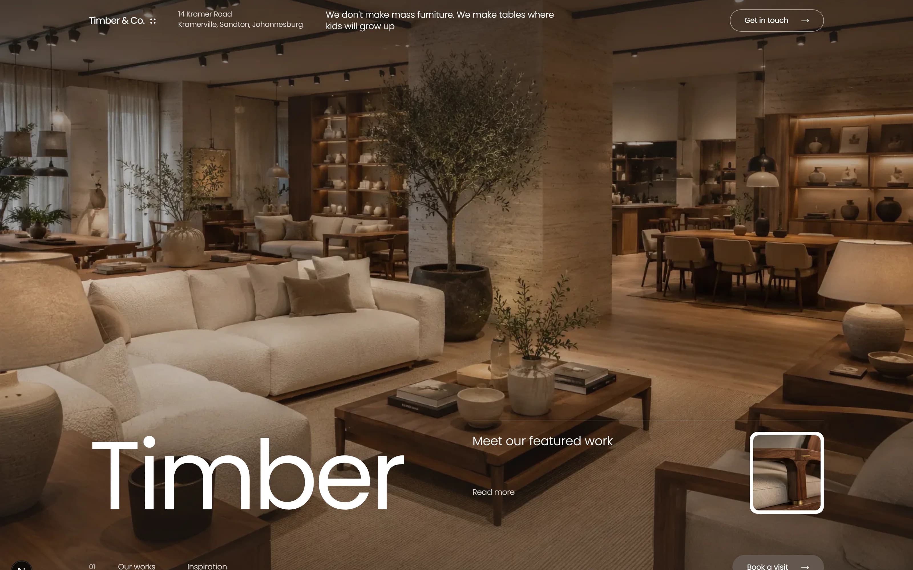 The Timber & Co. website
